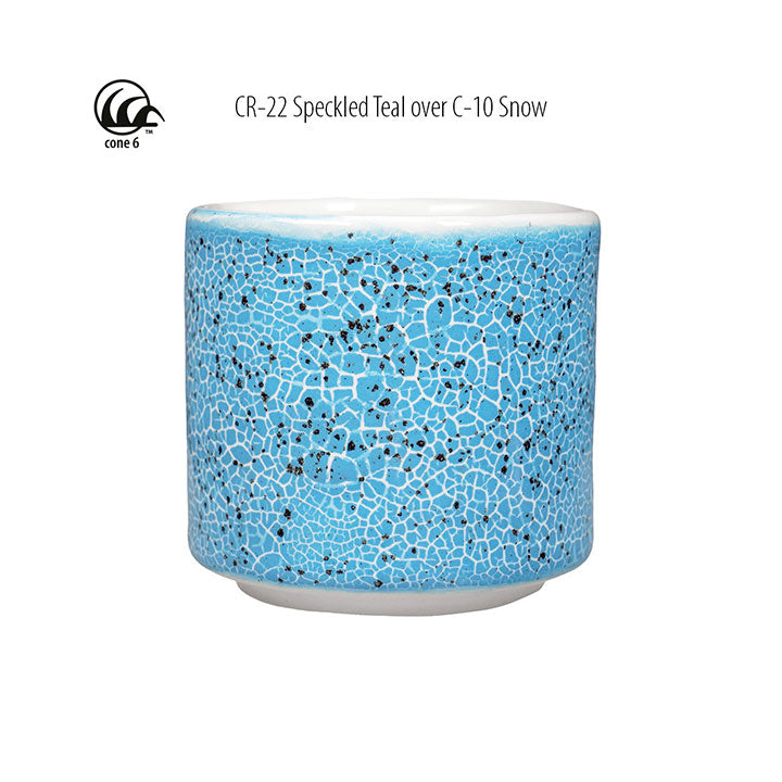 Amaco Crawls Speckled Teal Brush-on Glaze
