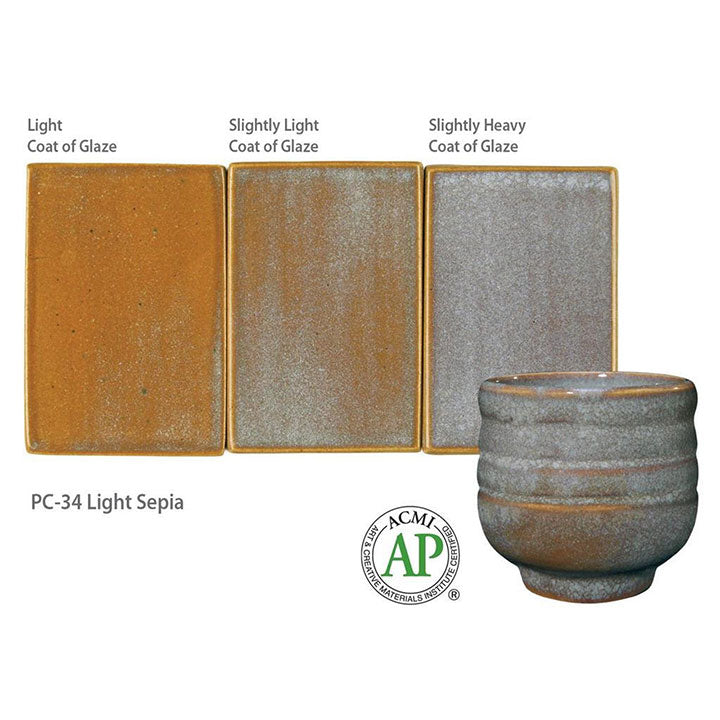 Amaco Potter's Choice Light Sepia Brush-on Glaze