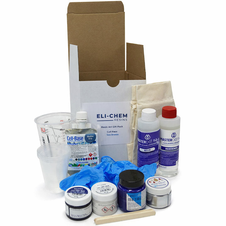 Eli-Chem Resin Art Gift Pack Cell-Base Sea Blues
