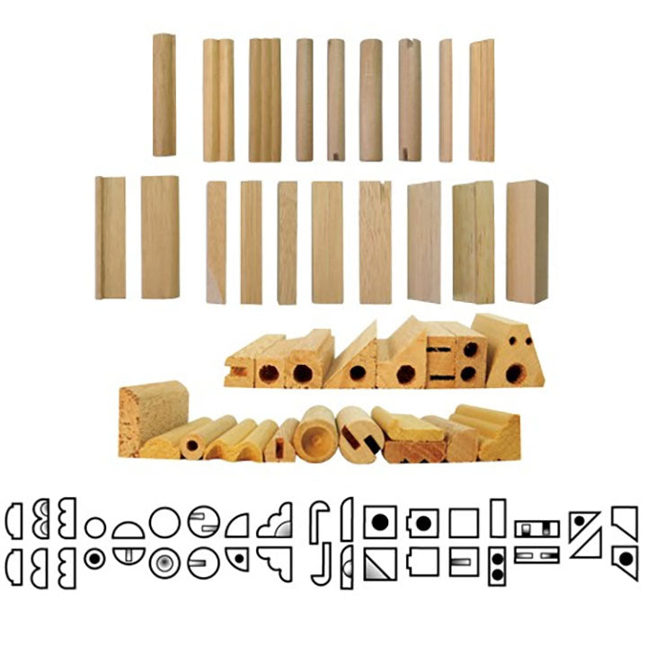Potterycrafts Wooden Impression Clay Stamps Set