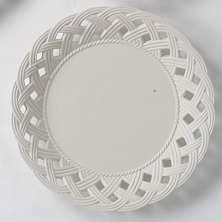 Potterycrafts Paint Your Own Platter with Lattice Border