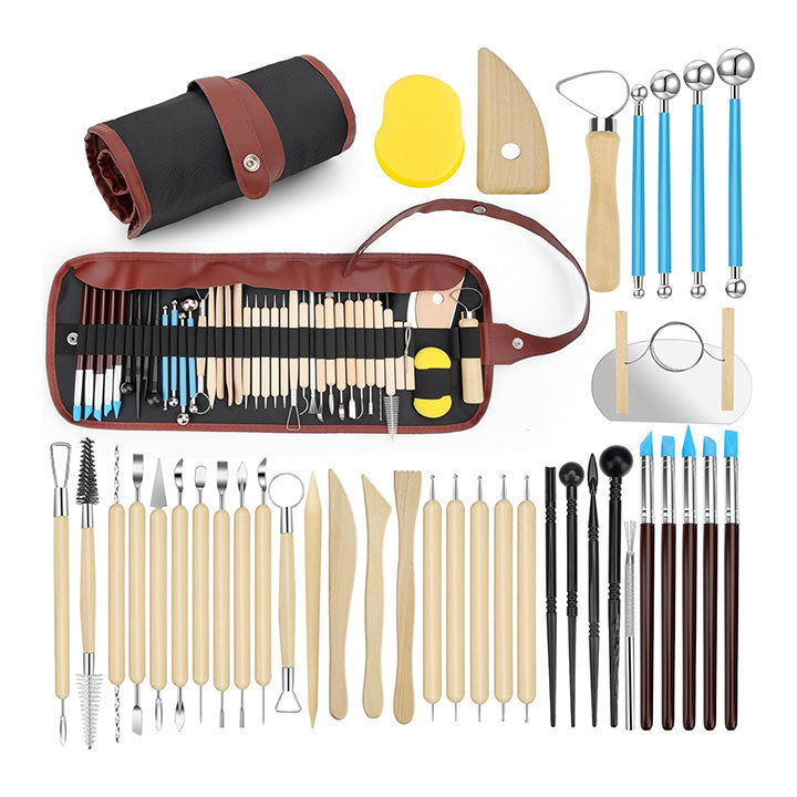 Potterycrafts Clay Sculpting 40 Piece Tool Set