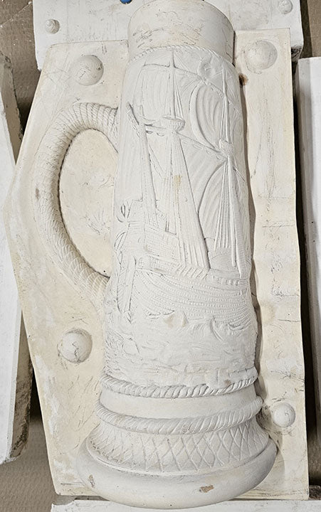 Potterycrafts Spanish Galleon Stein Plaster Master Mould
