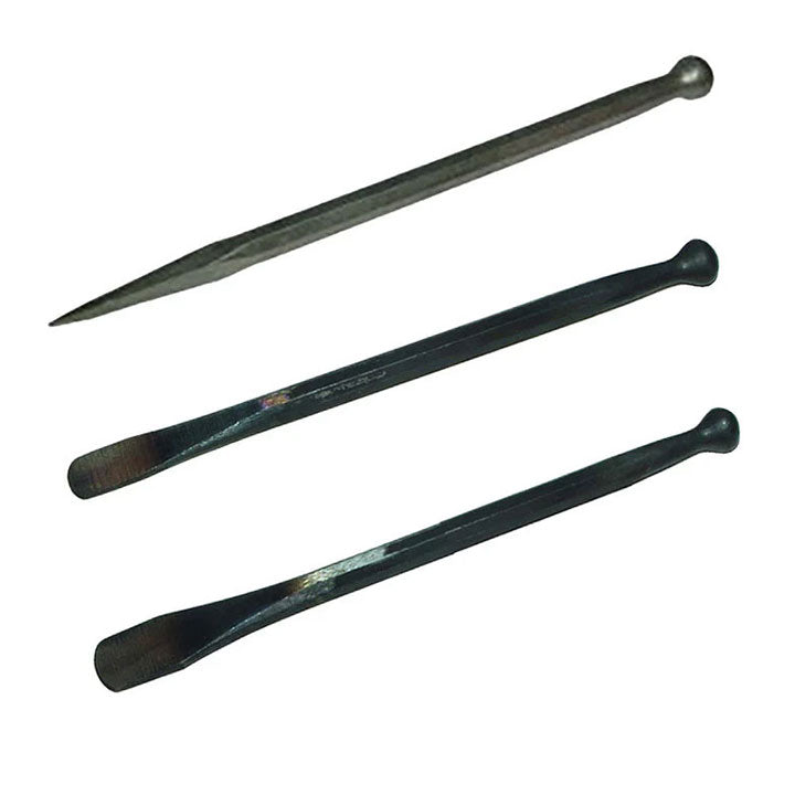 8 Piece Stone Carving Point, Flat & Bullnose Chisel Set