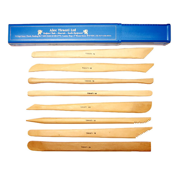 Tiranti Student Hardwood Clay Modelling Tool Set