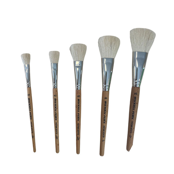 Xiem Tools Premium Goat Hair 5-Piece Glaze Brush Set