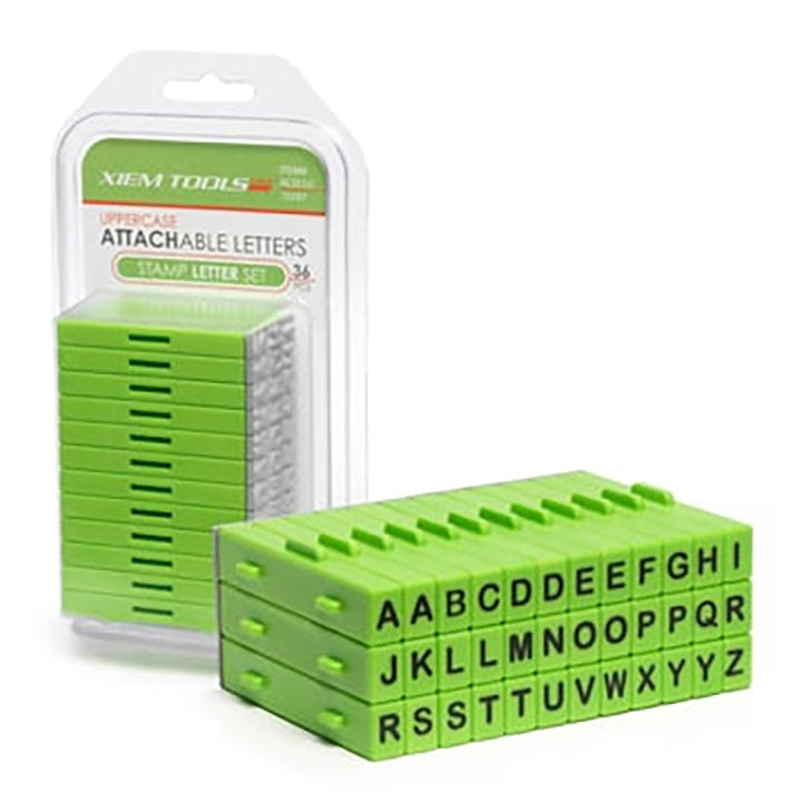 Xiem Tools Upper Case Attachable Letters Stamp Set