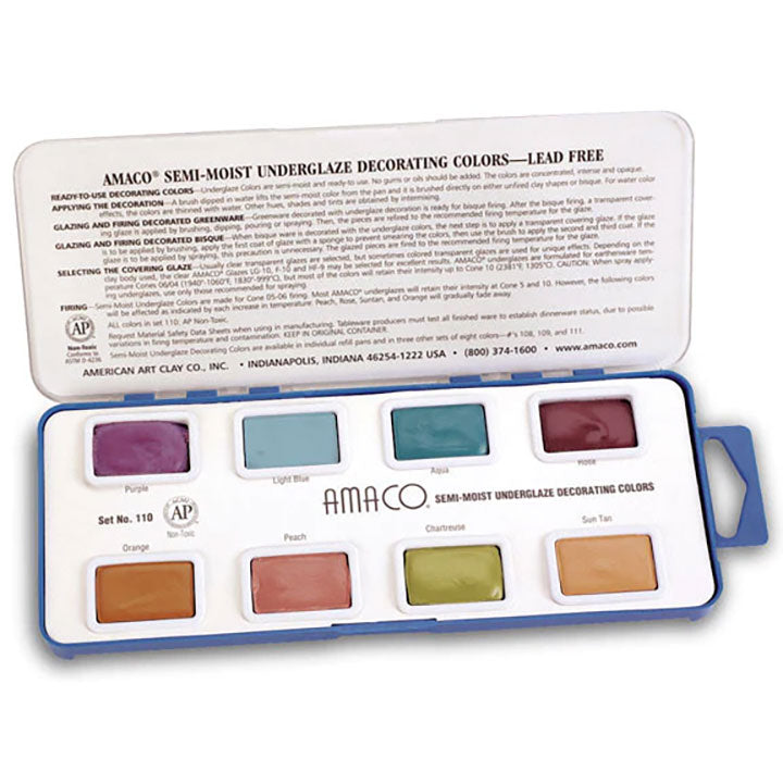 Amaco Semi Moist Underglaze Set No.110