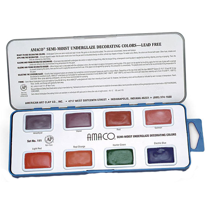 Amaco Semi Moist Underglaze Set No.111