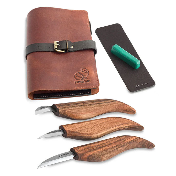 BeaverCraft Premium Carving Set for Chip and Detail Carving