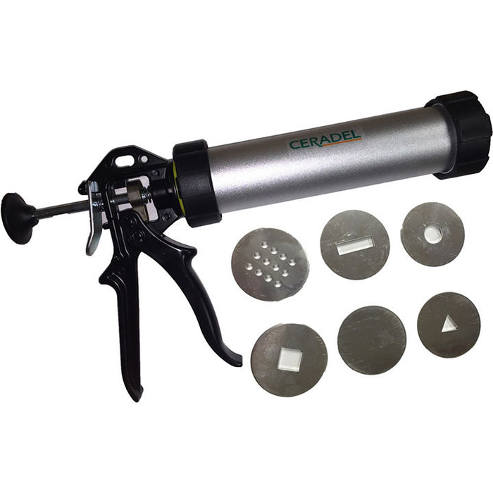 Ceradel Large Hand Clay Extruder And Die Plates Set ceradel-large-hand-clay-extruder-and-die-plates-set