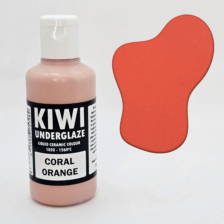 Kiwi Coral Orange Brush-on Underglaze