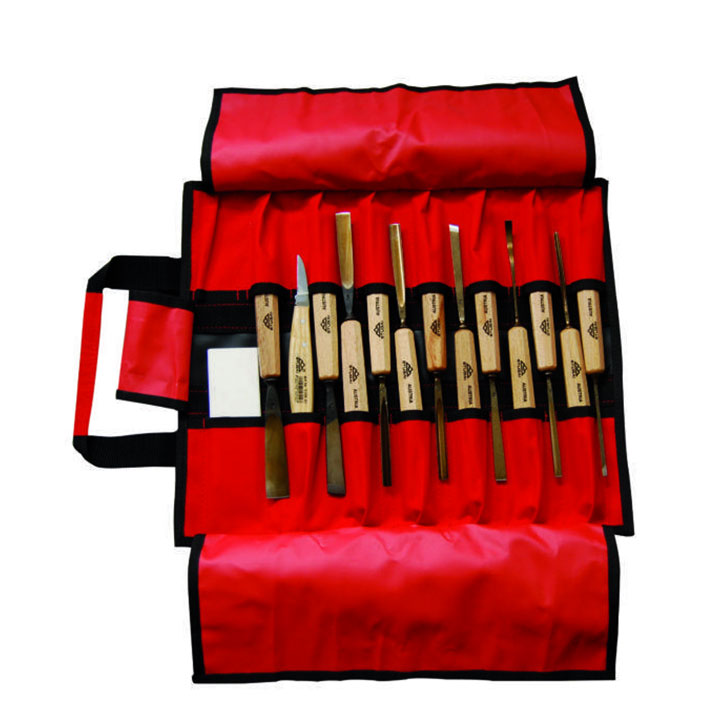 Stubai Woodcarving 12 Piece Tool Set and Tool Roll