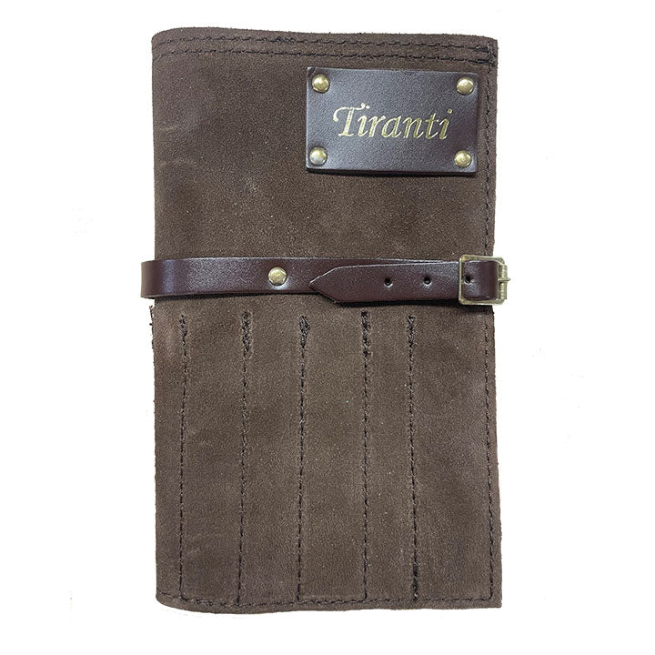Tiranti Brown Suede Medium 14 Pocket Tool Roll