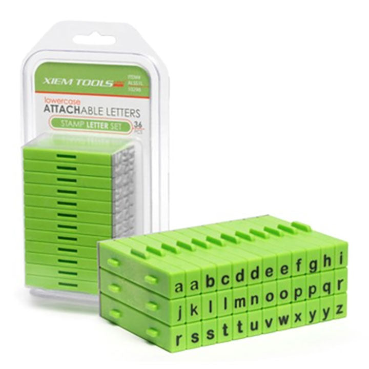 Xiem Tools Lowercase Attachable Letters Stamp Set